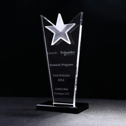 shop silver star crystal tower award online in new jersey