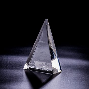 shop optic crystal triangle award