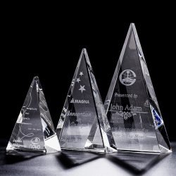 shop optic crystal triangle award